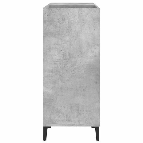 Platenkast 84,5x38x89 cm bewerkt hout betongrijs 6