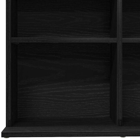 CD-kast 100x23x89,5 cm bewerkt hout zwart eikenkleurig 8