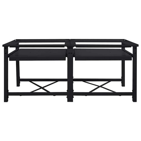 Wasmachineverhoger 2 stuks Zwart 120 x 56 x 52 cm Staal 3