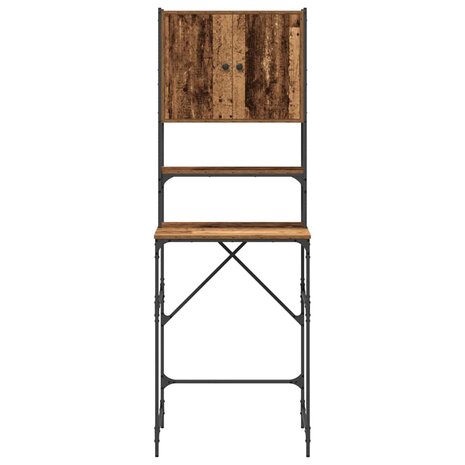 Wasmachinekast Oudhout 68 x 48,5 x 194 cm Bewerkt hout 6