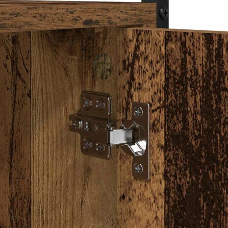 Wasmachinekast Oudhout 68 x 48,5 x 194 cm Bewerkt hout 9