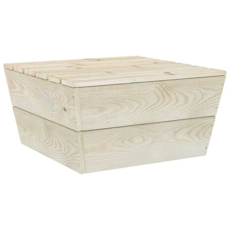 Tuintafels 2 st 60x60x30 cm ge&iuml;mpregneerd vurenhout 3