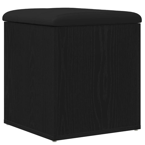 Opslagbank met opslag Zwart Eiken 42 x 42 x 45 cm Bewerkt hout 2