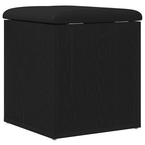 Opslagbank met opslag Zwart Eiken 42 x 42 x 45 cm Bewerkt hout 8