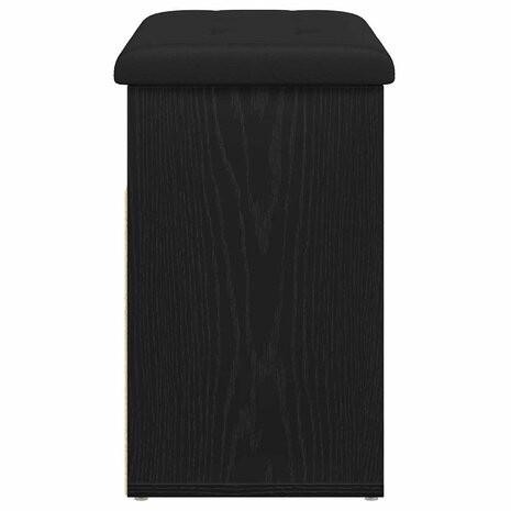 Opslagbank met plank Zwart Eiken 62 x 32 x 50 cm Bewerkt hout 7