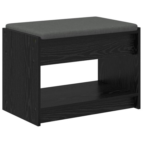 Halbank met kussen met plank Zwarte Eik 63 x 38 x 45 cm 2