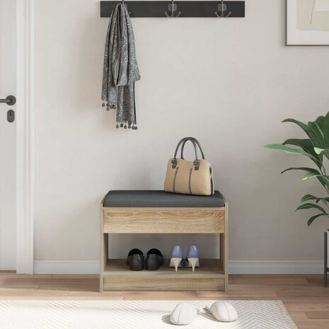 Halbank met kussen met plank Sonoma Eiken 63 x 38 x 45 cm 4