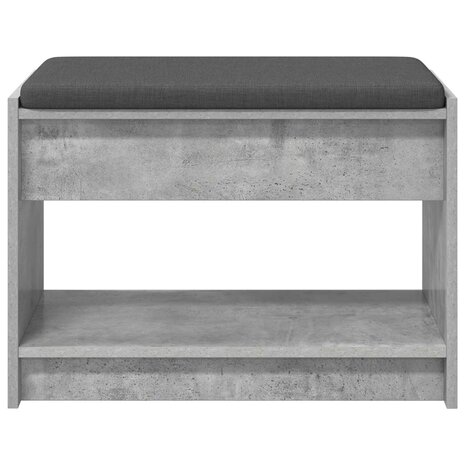 Halbank met kussen met plank Beton Grijs 63 x 38 x 45 cm 5