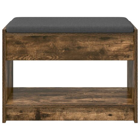 Halbank met kussen met plank Gerookte Eik 63 x 38 x 45 cm 5