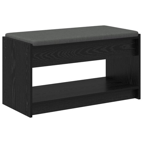 Halbank met kussen met plank Zwarte Eik 83 x 38 x 45 cm 2