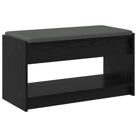 Halbank met kussen met plank Zwarte Eik 83 x 38 x 45 cm 7