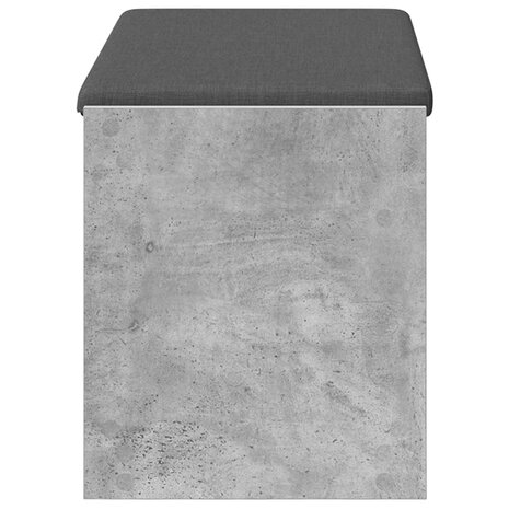 Halbank met kussen met plank Beton Grijs 83 x 38 x 45 cm 6