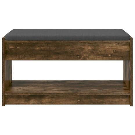 Halbank met kussen met plank Gerookte Eik 83 x 38 x 45 cm 5