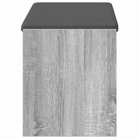 Halbank met kussen met plank Grijze Sonoma 83 x 38 x 45 cm 6