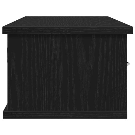 Wandkast met lade Zwart Eiken 60 x 26 x 18,5 cm Bewerkt hout 8