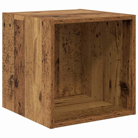 Wandkast met plank Oudhout 37 x 37 x 37 cm Bewerkt hout 2
