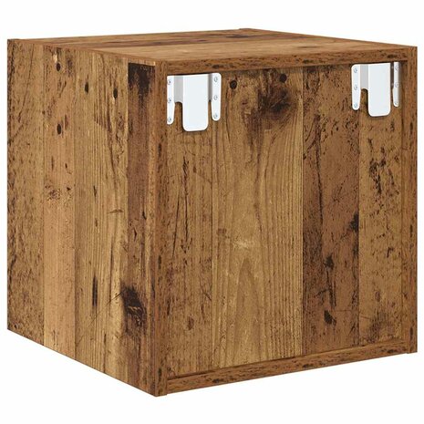 Wandkast met plank Oudhout 37 x 37 x 37 cm Bewerkt hout 8