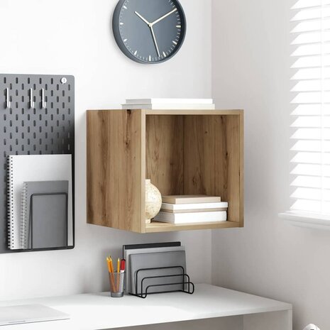 Wandkast met plank Artisan Eiken 37 x 37 x 37 cm Bewerkt hout 1
