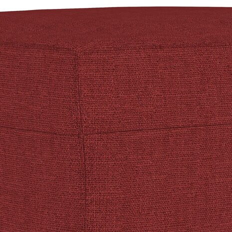 Bankje 70x35x41 cm stof wijnrood 5