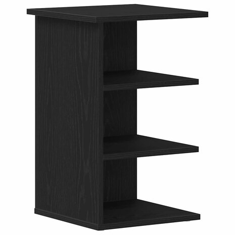 Bijzetkast Zwart Eiken 35 x 35 x 55 cm Bewerkt hout 2