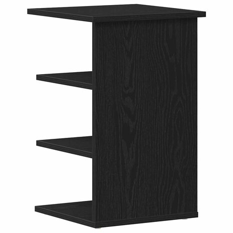 Bijzetkast Zwart Eiken 35 x 35 x 55 cm Bewerkt hout 5