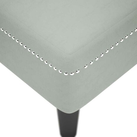 Chaise longue met kussen & rechterarmleuning fluweel lichtgrijs 7