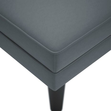 Chaise longue met kussen&rechterarmleuning fluweel donkergrijs 7