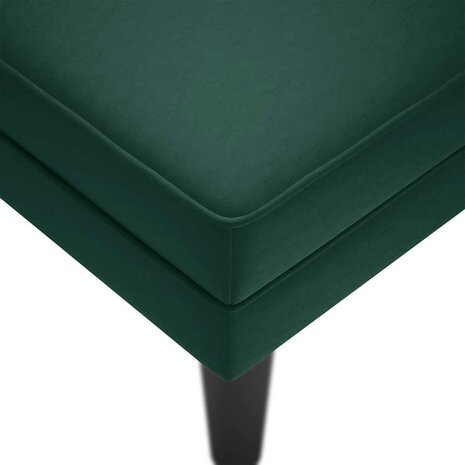 Chaise longue met kussen&rechterarmleuning fluweel donkergroen 7