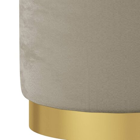 Hocker met opbergruimte rond fluweel 31 x 37 cm donkergrijs 4