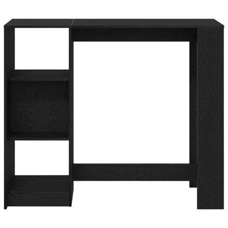 Bartafel met plank Zwart Eiken 124 x 46 x 103.5 cm Bewerkt hout 6