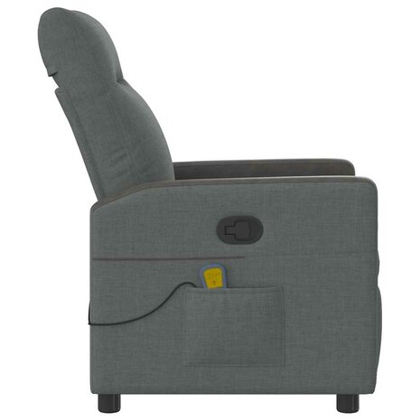 Massagestoel Donkergrijze Stof 4