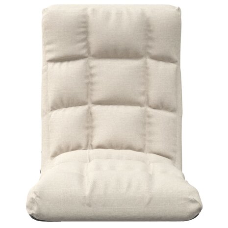 Vloerstoel inklapbaar stof cr&egrave;mekleurig 3