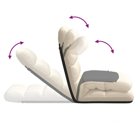 Opvouwbare vloerstoel linnen 71x51x62 cm 7