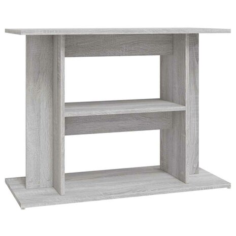 Aquariumstandaard Sonoma Grijs 80x35x60 cm Bewerkt Hout 2
