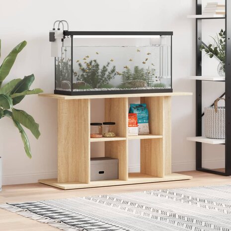 Aquariumstandaard Sonoma Eiken 100x40x60 cm Bewerkt Hout 1