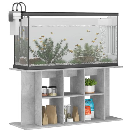 Aquariumstandaard Betongrijs 120x40x60 cm Bewerkt hout 3