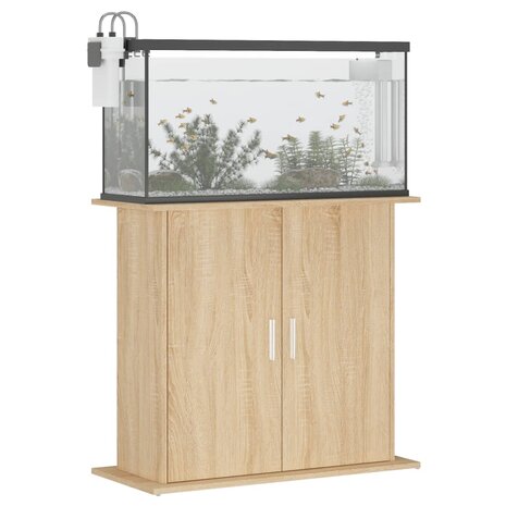 Aquariumstandaard Sonoma Eiken 81x36x73 cm Bewerkt Hout 3