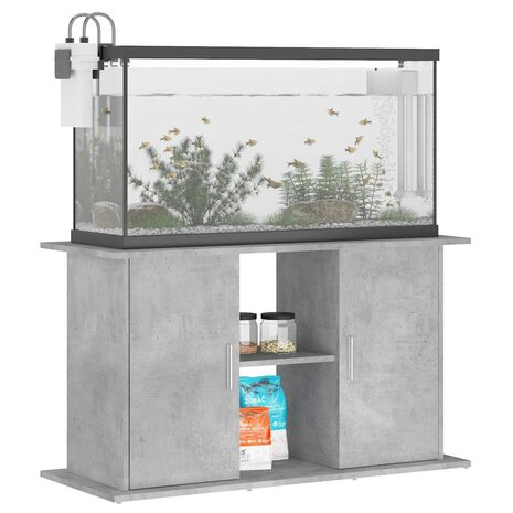 Aquariumstandaard Betongrijs 101x41x58 cm Bewerkt hout 3