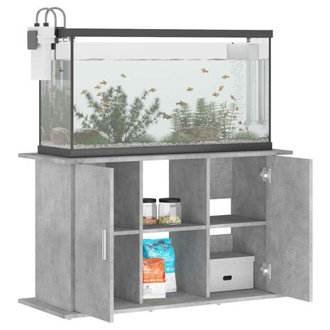 Aquariumstandaard Betongrijs 101x41x58 cm Bewerkt hout 4