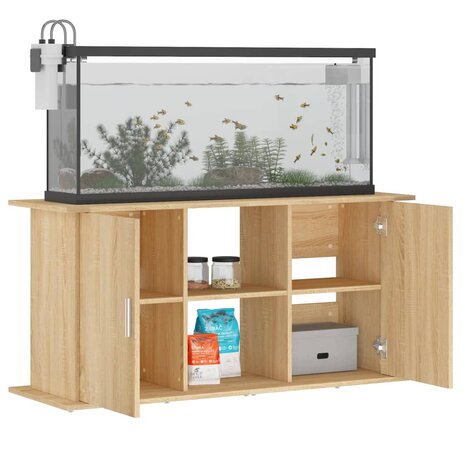 Aquariumstandaard Sonoma Eiken 121x41x58 cm Bewerkt Hout 4