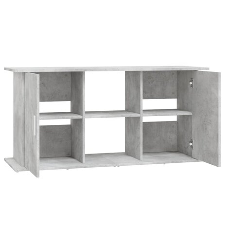 Aquariumstandaard Betongrijs 121x41x58 cm Bewerkt hout 6