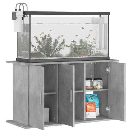 Aquariumstandaard Betongrijs 101x41x58 cm Bewerkt hout 3