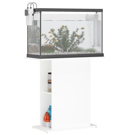 Aquariumstandaard Wit 75x36x72,5 cm Bewerkt Hout 3