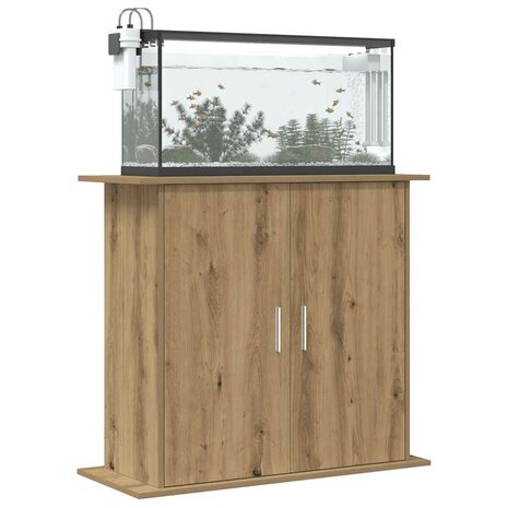 Aquariumstandaard Artisan Eikenhout 81x36x73 cm Bewerkt Hout 3