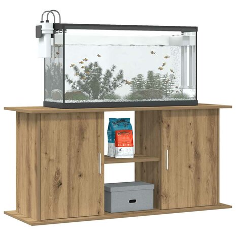 Aquariumstandaard Artisan Eikenhout 121x41x58 cm Bewerkt Hout 3