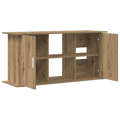 Aquariumstandaard Artisan Eikenhout 121x41x58 cm Bewerkt Hout 7