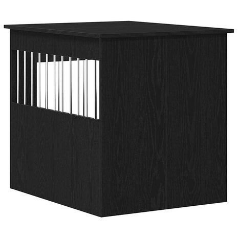 Hondenbenchmeubel 64,5x80x71 cm bewerkt hout zwart eikenkleurig 8