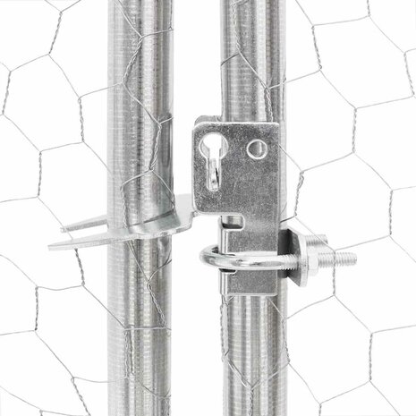 Hondenhok voor buiten met deur 3x2x1 m gegalvaniseerd staal 7