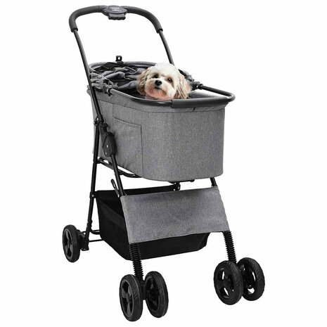 Opvouwbare Huisdierenwagen Grijs 81 x 47 x 99 cm Polyester 2