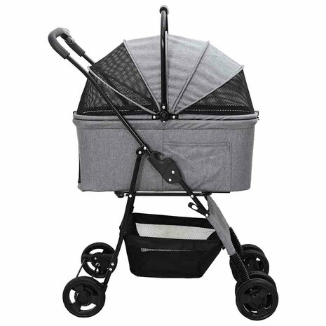 Opvouwbare Huisdierenwagen Grijs 81 x 47 x 99 cm Polyester 7